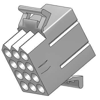 Connector, Receptacle, 12-Pin, 0.093"